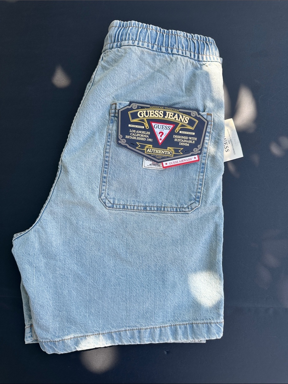 New Guess Light Blue Denim Jean Shorts SZ 32